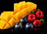 Whey Vanilla, Mango, Mixed Berries, Honey, Pink Salt